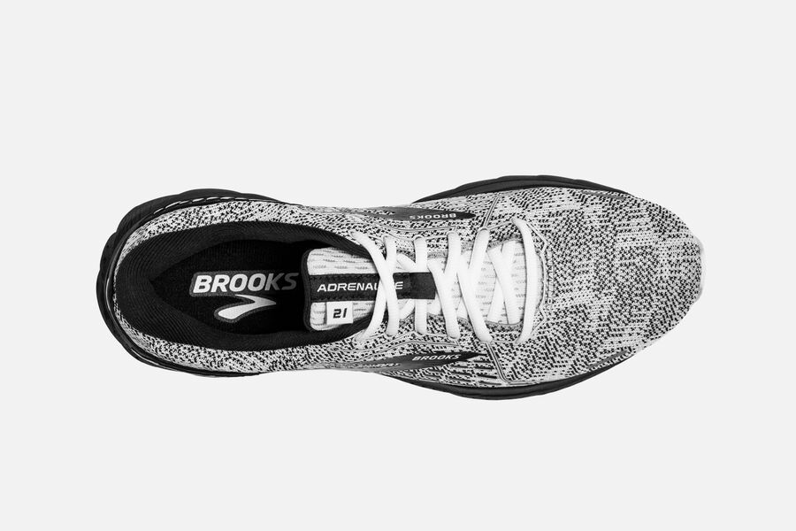 Brooks Running Shoes Womens White/Grey/Black - Adrenaline GTS 21 Road - 9062-BFQNJ